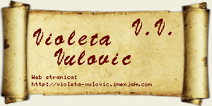 Violeta Vulović vizit kartica